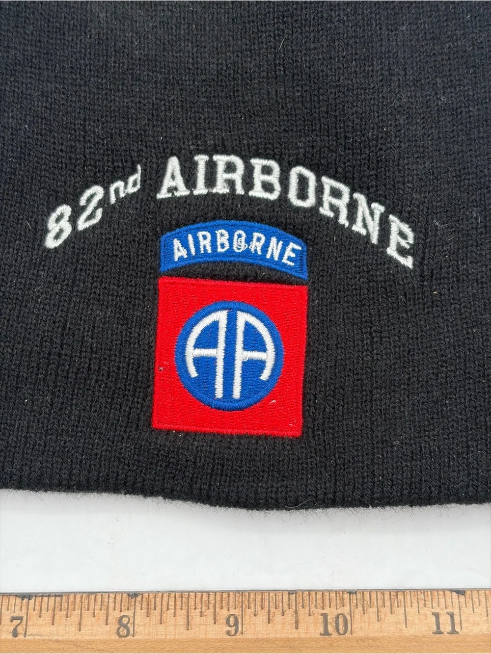 82nd Airborne Beanie Hat - American Army Soldier AA Winter Knitted Black Men New
